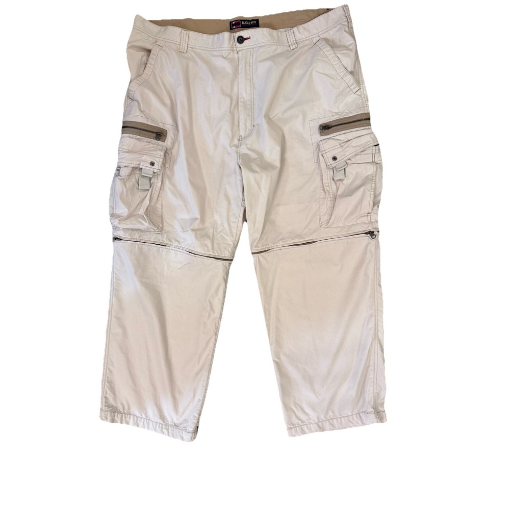 Vintage Bugle Boy Cargo Pants‎ Mens 46x30 Convertible Parachute Baggy Utility